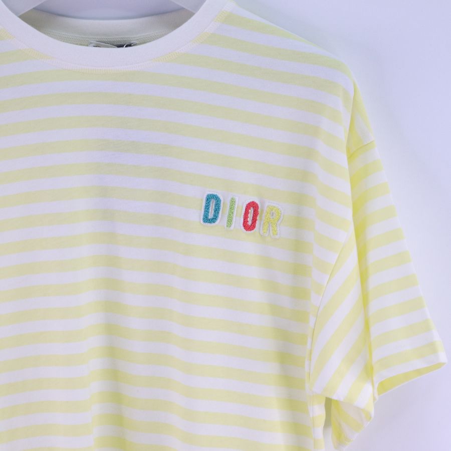 Dior 迪奧 童裝 條紋 彩色 LOGO 上衣-1