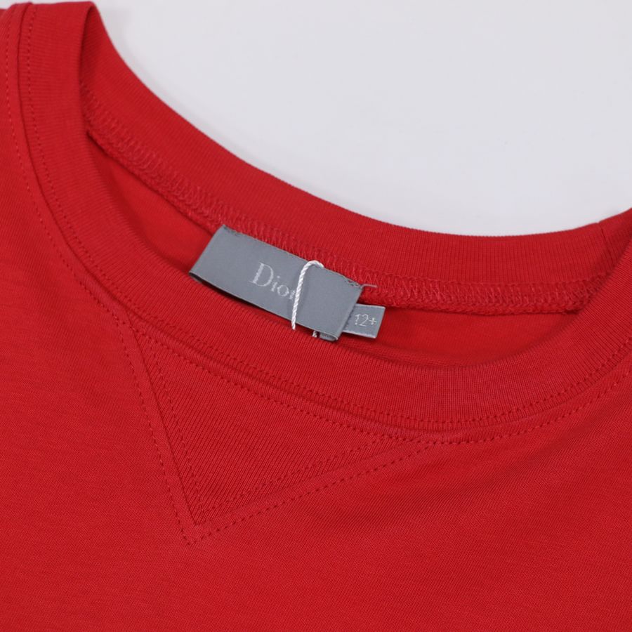 Dior 迪奧 Judy Blame 童裝 別針刺繡 紅色 短袖上衣-3