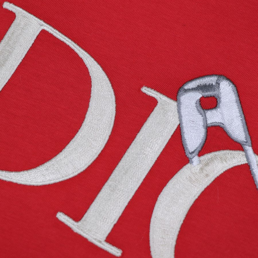 Dior 迪奧 Judy Blame 童裝 別針刺繡 紅色 短袖上衣-5