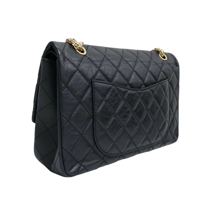 黑色 菱格紋 牛皮 2.55 肩背包【CHANEL 香奈兒】 A37587-1