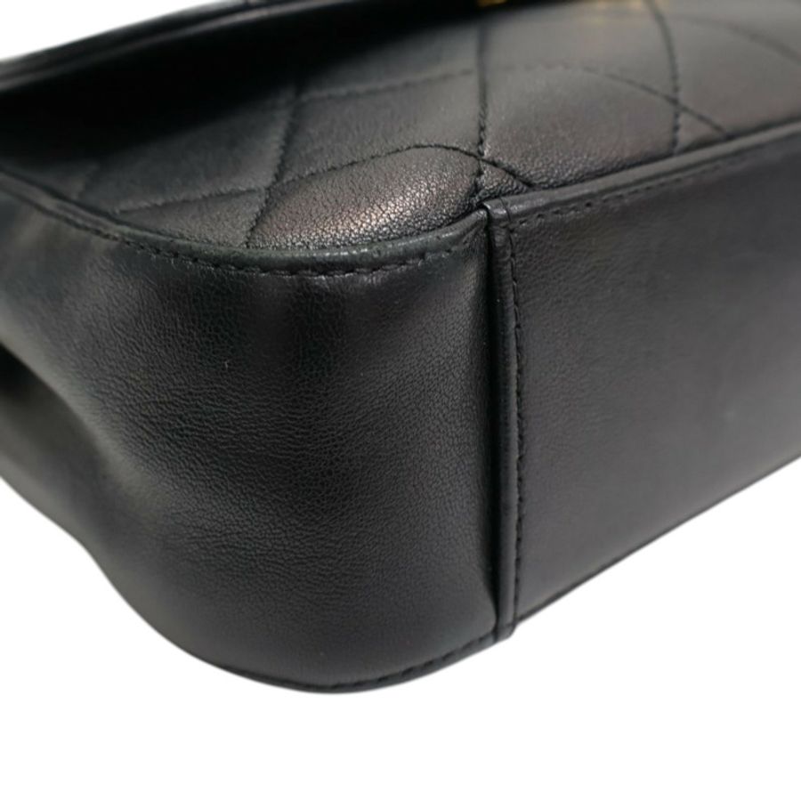 黑色 菱格紋 牛皮 Chain Infinity Top Handle Flap 兩用包【CHANEL 香奈兒】 AS0970-11