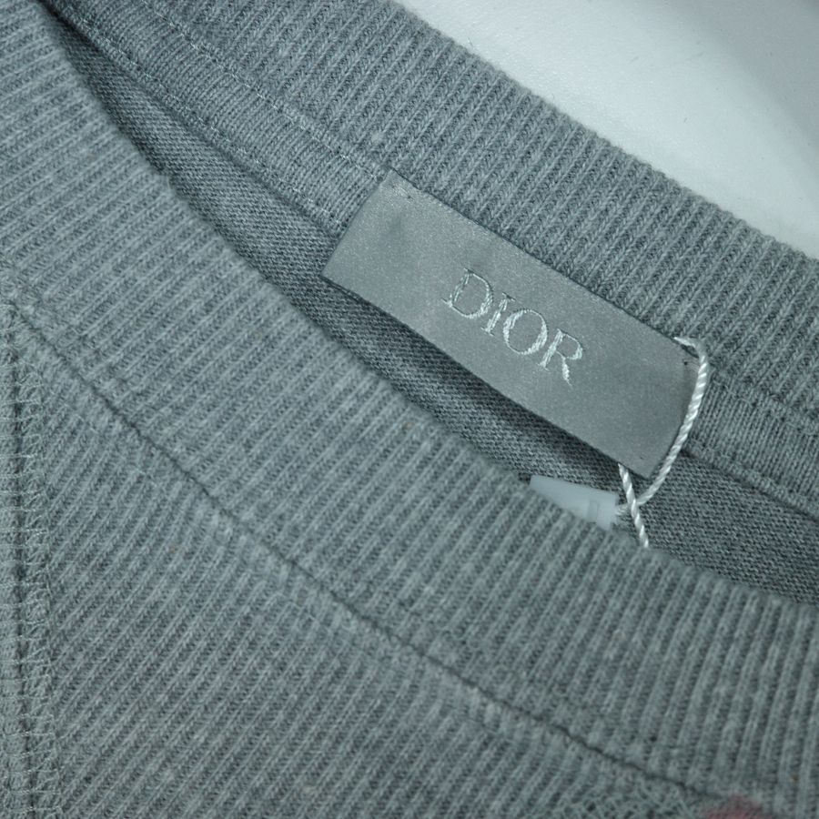 Dior 迪奧 彩繪 刺繡Logo 灰色 短袖上衣-9