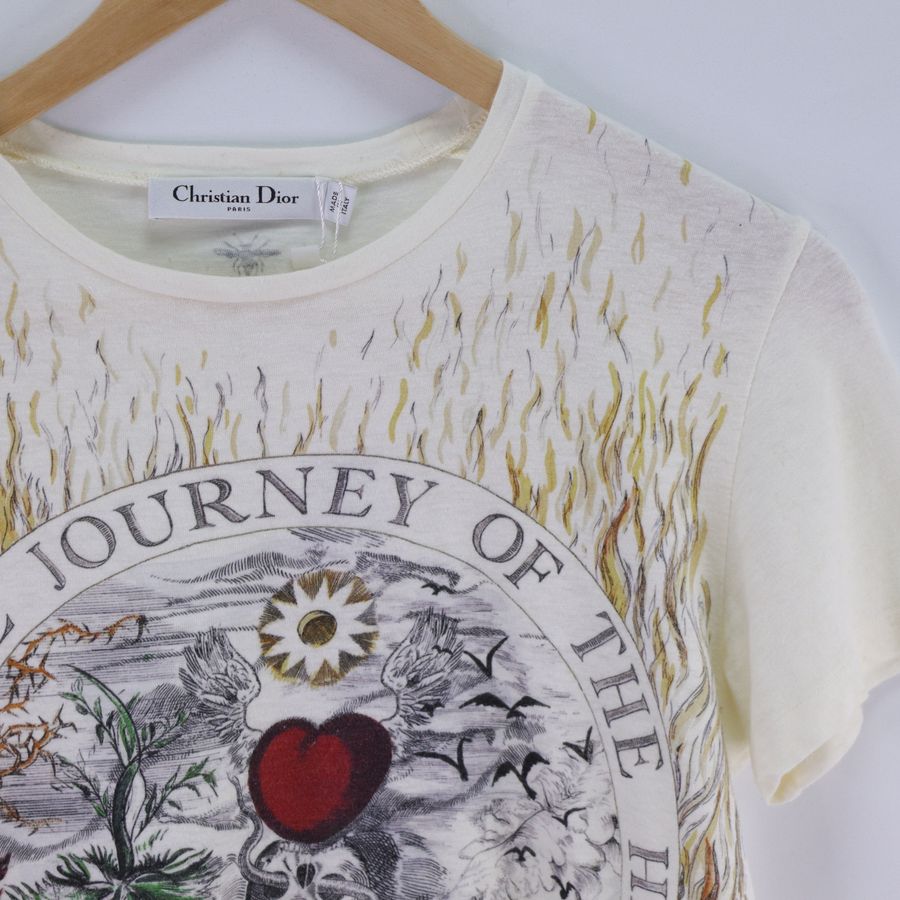 Dior 迪奧 Brutal Journey Of The Heart 印花 白色 棉麻 短袖上衣-1