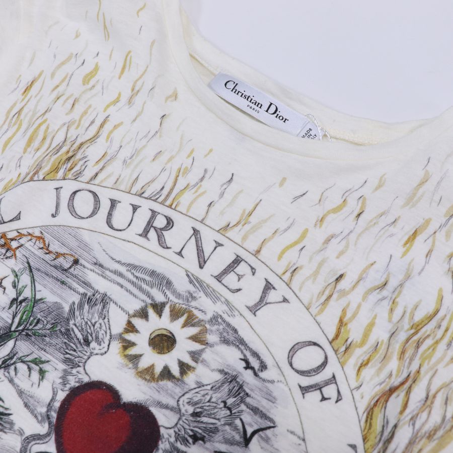 Dior 迪奧 Brutal Journey Of The Heart 印花 白色 棉麻 短袖上衣-5