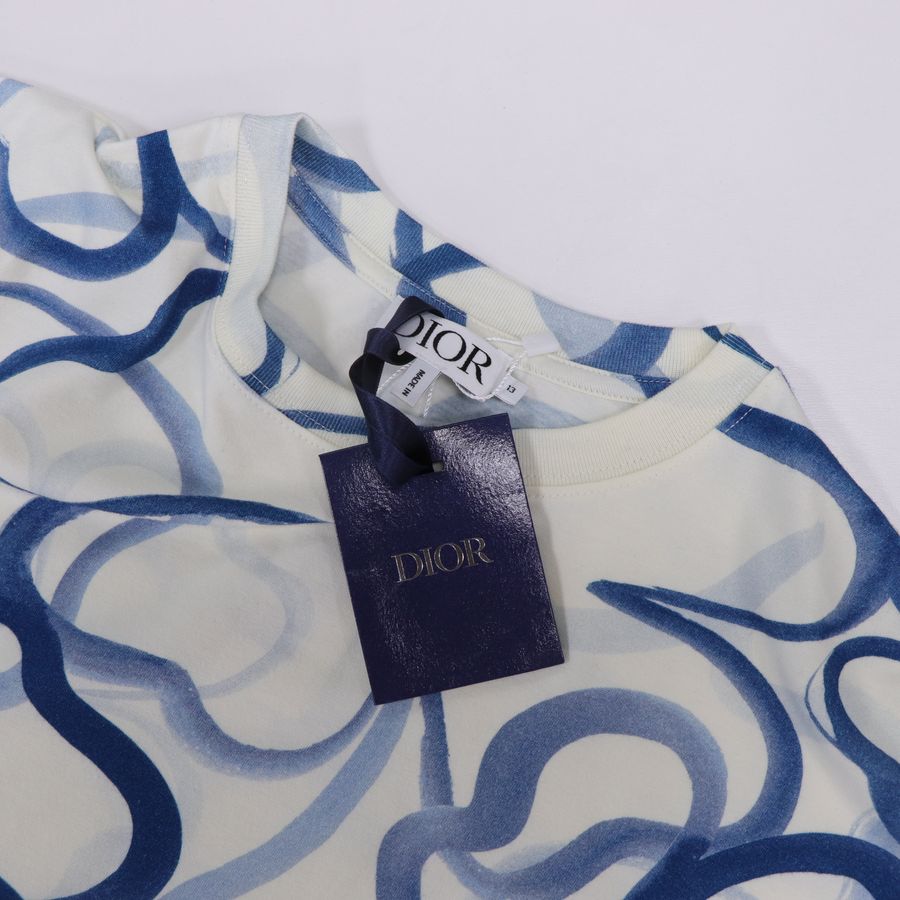 Dior 迪奧 童裝 藍白色 短袖上衣-5