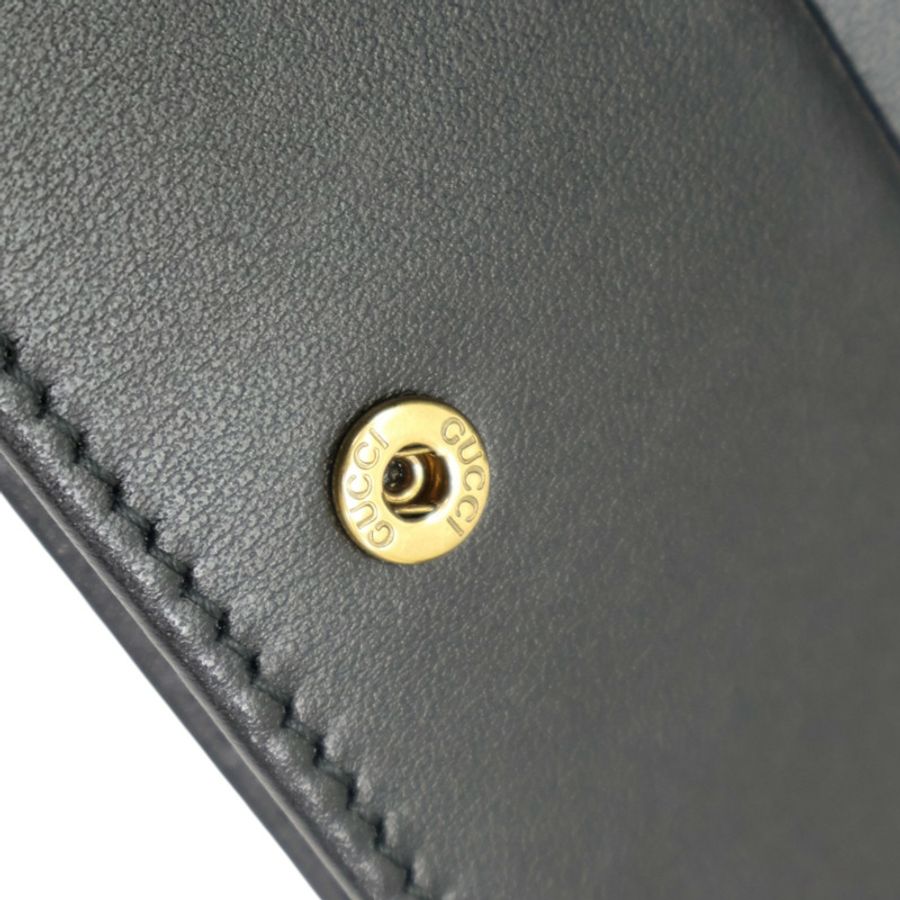 黑色 牛皮 GG Marmont 雙折短夾【GUCCI 古馳】 466492-10