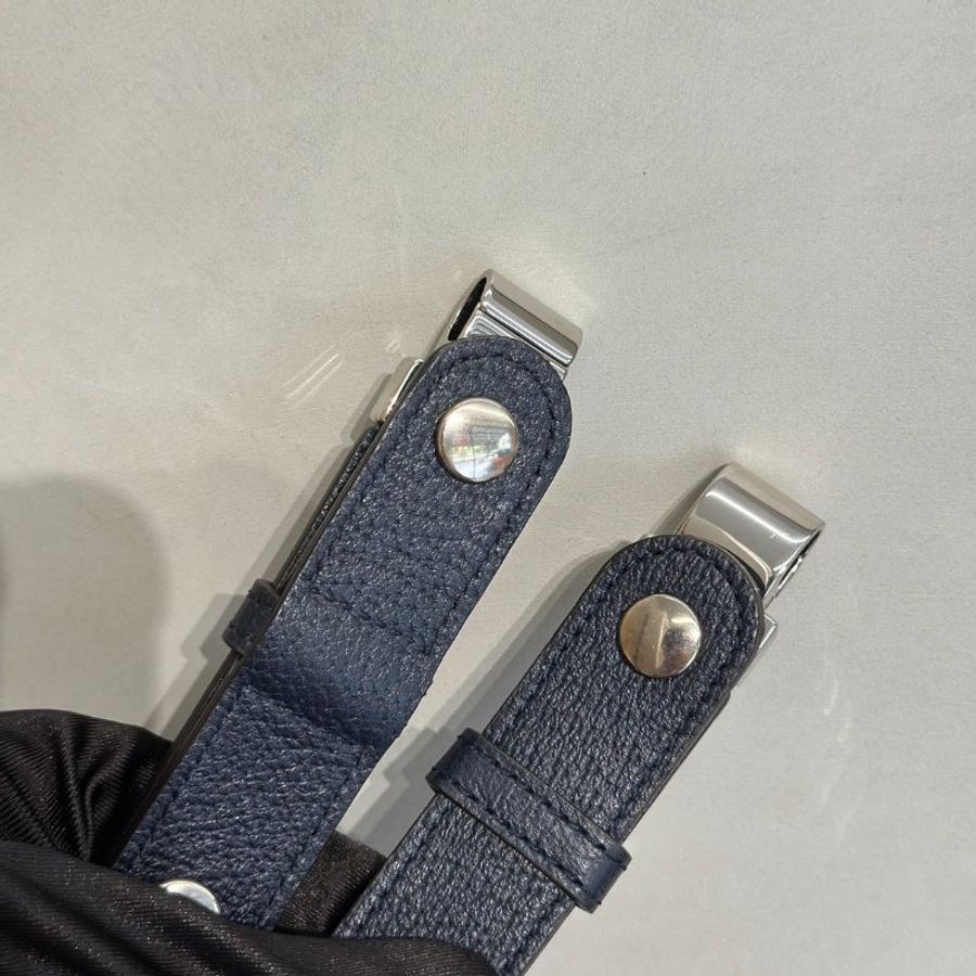 GUCCI Attache帆布斜背包 - 小號藍-12