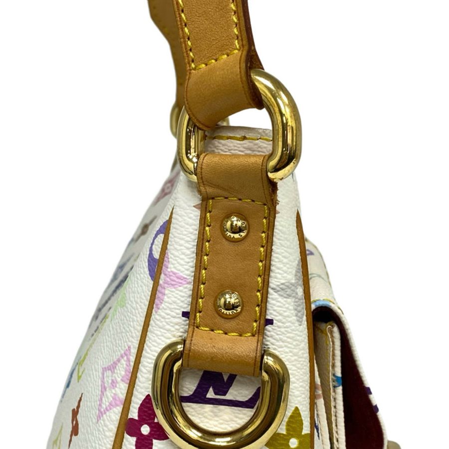 △ LOUIS VUITTON 路易·威登 White Coated Canvas Monogram Multicolor Lodge PM Shoulder Bag 白色塗層帆布經典老花肩背包 M40053-267008178-14