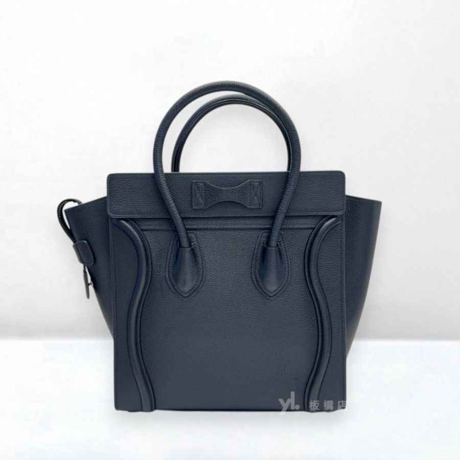 S5446-CELINE LUGGAGE黑色牛皮大號囧包-4