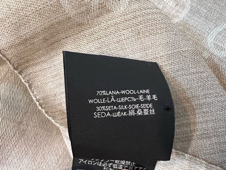 Gucci 經典GG緹花羊毛混絲流蘇圍巾/披肩(全新閒置品)-6