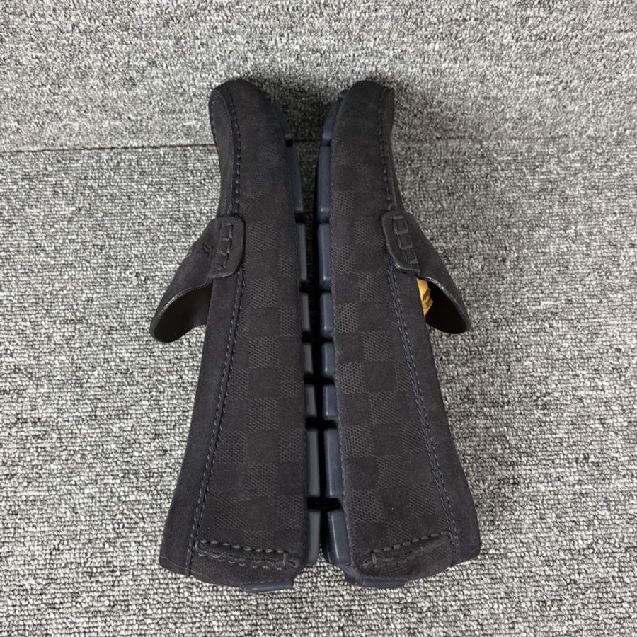 Louis. Vuitton路易威登黑色帆布棋盤格駕車鞋42碼 🧡-3