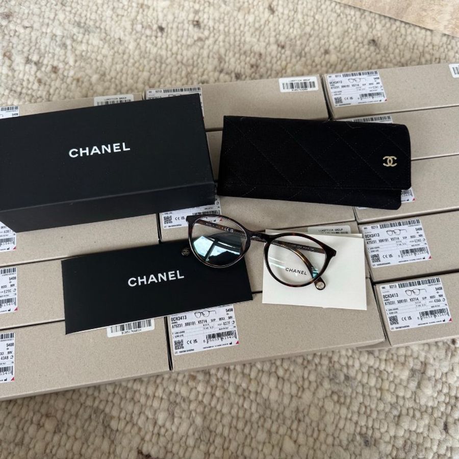 Chanel CH3413C714 平光眼鏡玳瑁色 全新全配-6