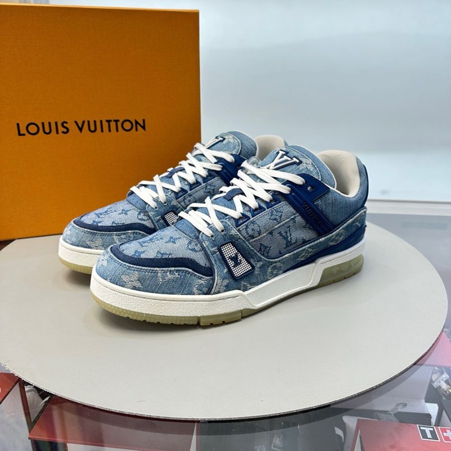 路易威登/Louis Vuitton trainer 42碼 藍牛仔 98新-0