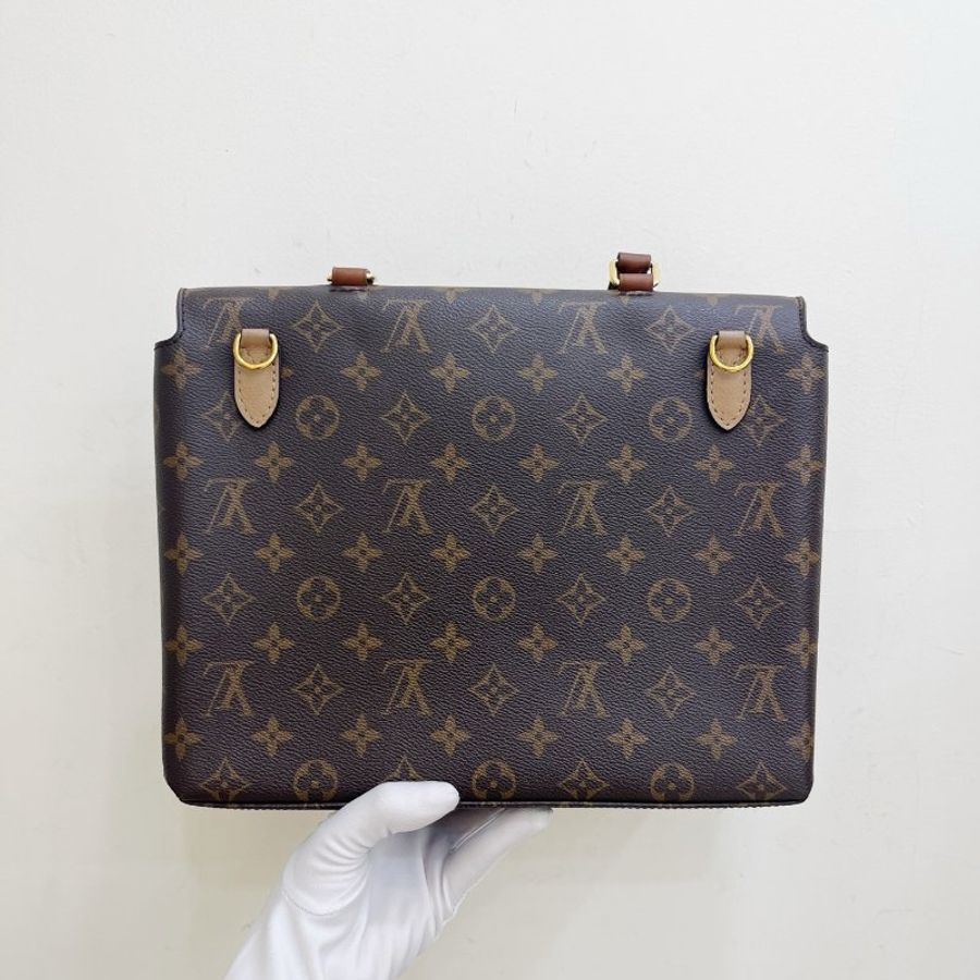 路易威登/Louis Vuitton Marignan 老花滿印鎖頭郵差包-1