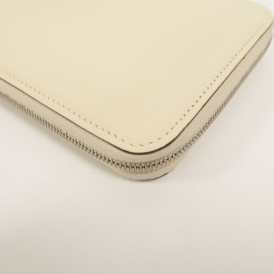 HERMES Epsom皮革Silk In Classique長錢包Nata-12