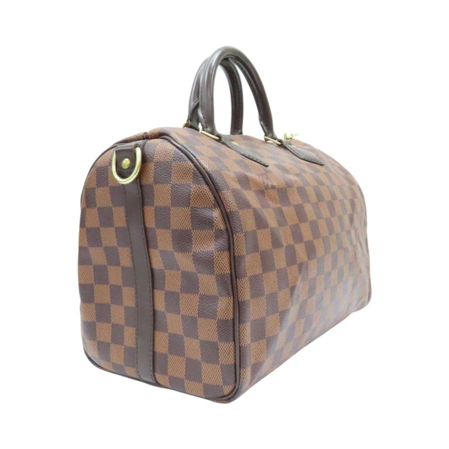棕色 棋盤格帆布 Speedy Bandouliere 30 兩用包【LOUIS VUITTON LV 路易威登】 N41367-1
