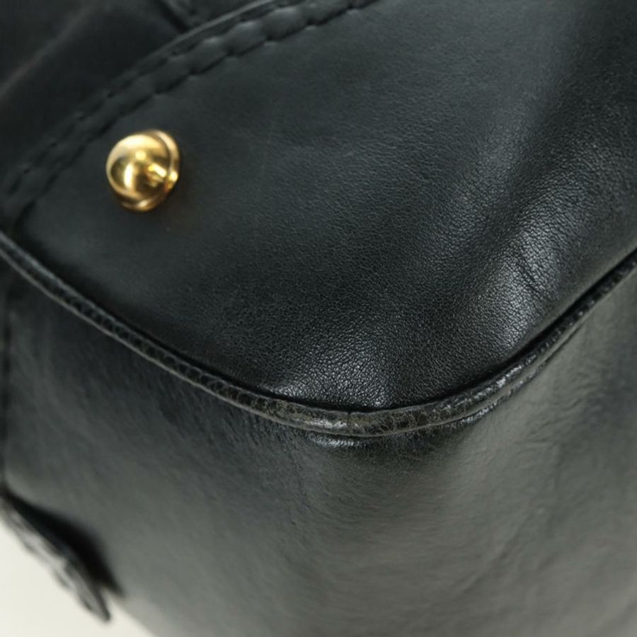 【日本直送】GUCCI GG帆布手提包 黑色 金色 211967 正品 177510V-9