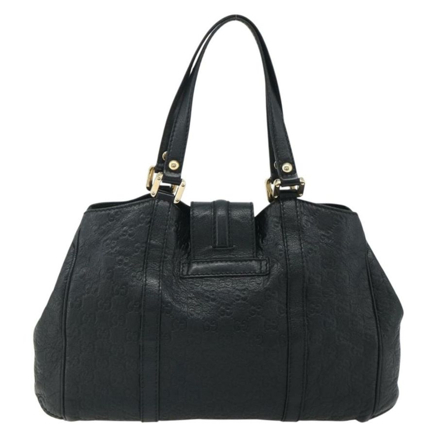 【日本直送】GUCCI GG帆布Guccissima托特包,黑色金色皮革款,貨號233609,正品編號177826A-2