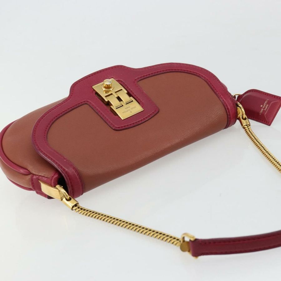 【日本直送】路易威登 Trapezi Art Deco Baguette 手袋,粉紅色皮革,LV 正品,貨號 177283V-5