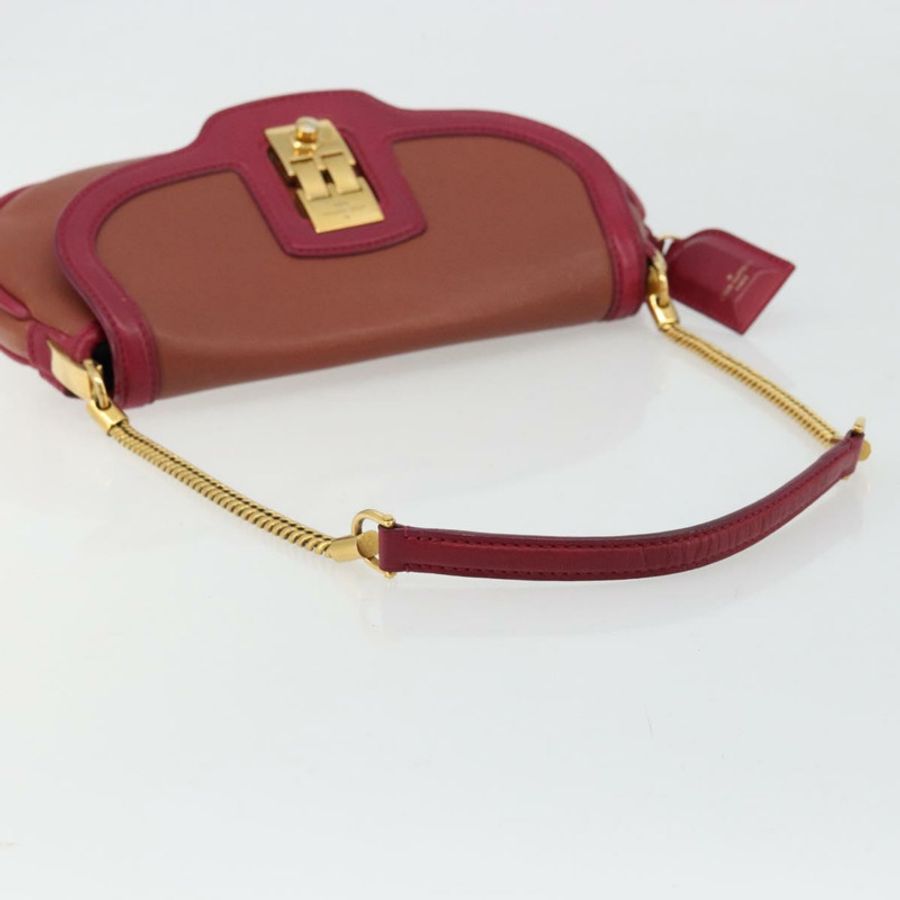 【日本直送】路易威登 Trapezi Art Deco Baguette 手袋,粉紅色皮革,LV 正品,貨號 177283V-6
