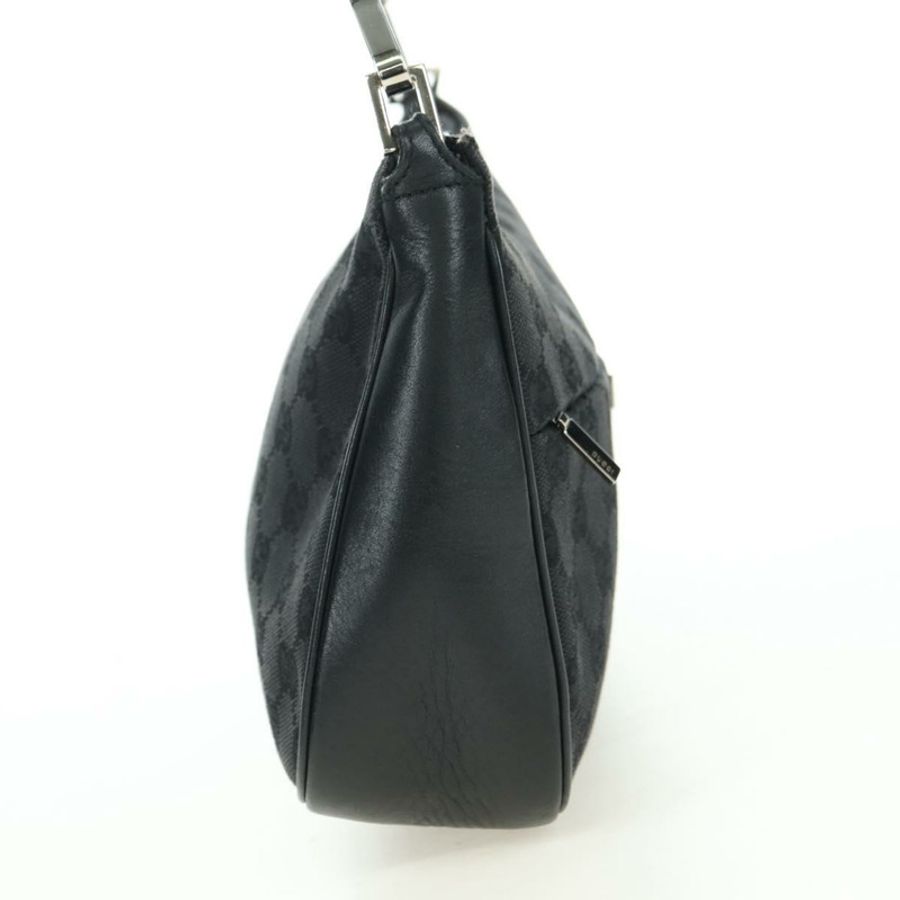 【日本直送】GUCCI 竹節 GG 帆布手提包 黑色 銀色 001 3865 正品 am11509A-4