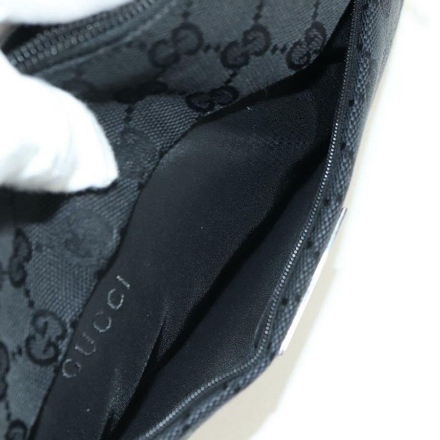 【日本直送】GUCCI 竹節 GG 帆布手提包 黑色 銀色 001 3865 正品 am11509A-16