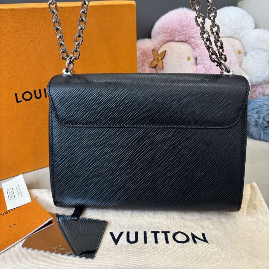 路易威登/Louis Vuitton 黑色水波紋Twist中號鏈條肩背包-7