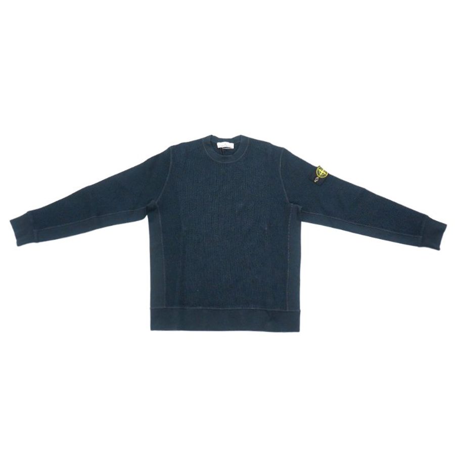 Stone Island 華夫格絨面男生長袖上衣(海軍藍)-0