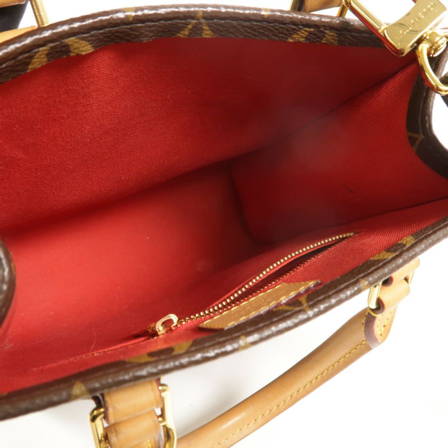 LOUIS VUITTON Monogram Sac Plat BB金扣手挽肩背兩用袋-4