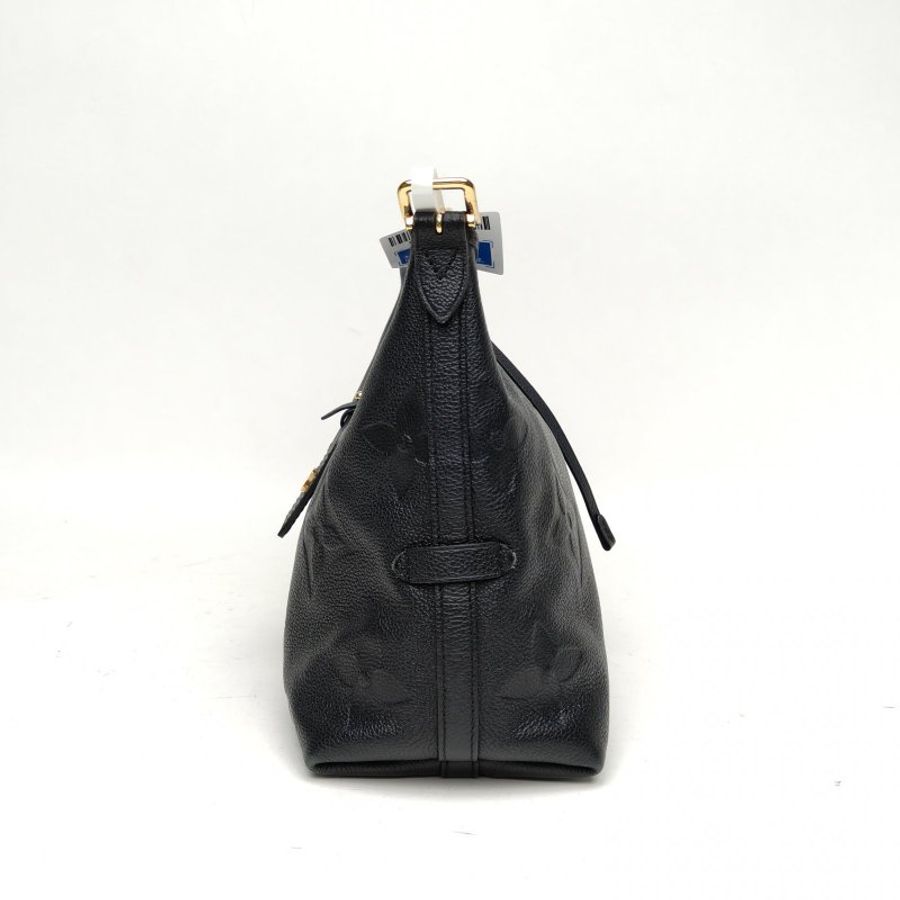 LOUIS VUITTON CARRYALL小號29配子袋黑色牛皮金扣晶片肩背包-1