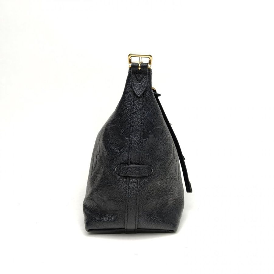 LOUIS VUITTON CARRYALL小號29配子袋黑色牛皮金扣晶片肩背包-3