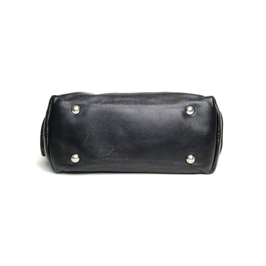 LOUIS VUITTON CARRYALLCargo小號黑色羊皮銀扣晶片肩背包-4