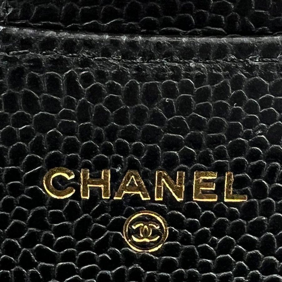 KESH 凱仕國際精品【經典入門、細節滿分】CHANEL Classic Card Holder 香奈兒經典翻蓋卡夾|黑色魚子醬牛皮|金扣-24