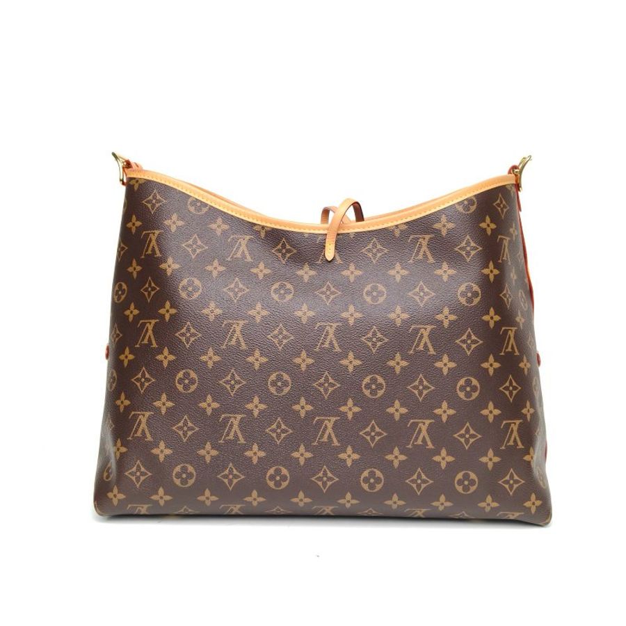 LOUIS VUITTON CARRYALL中號配子袋老花PVC金扣晶片肩背包-2