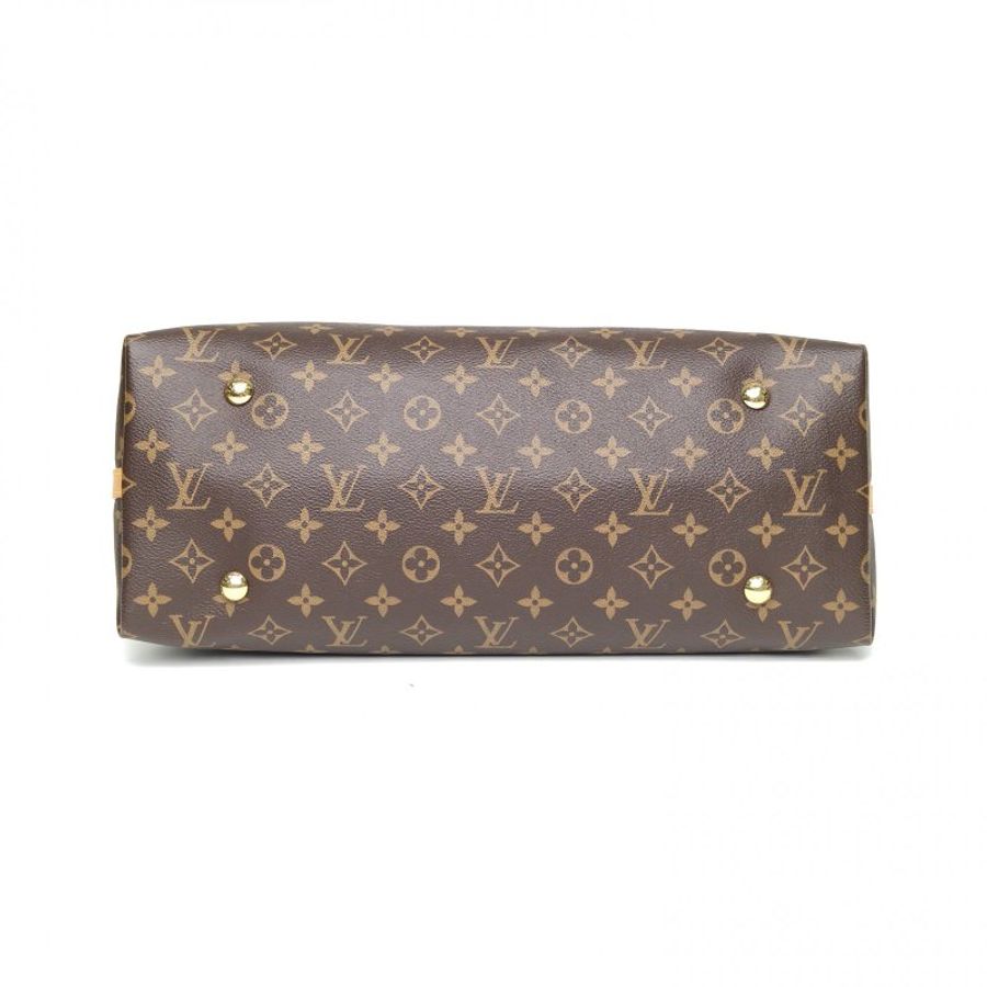 LOUIS VUITTON CARRYALL中號配子袋老花PVC金扣晶片肩背包-4