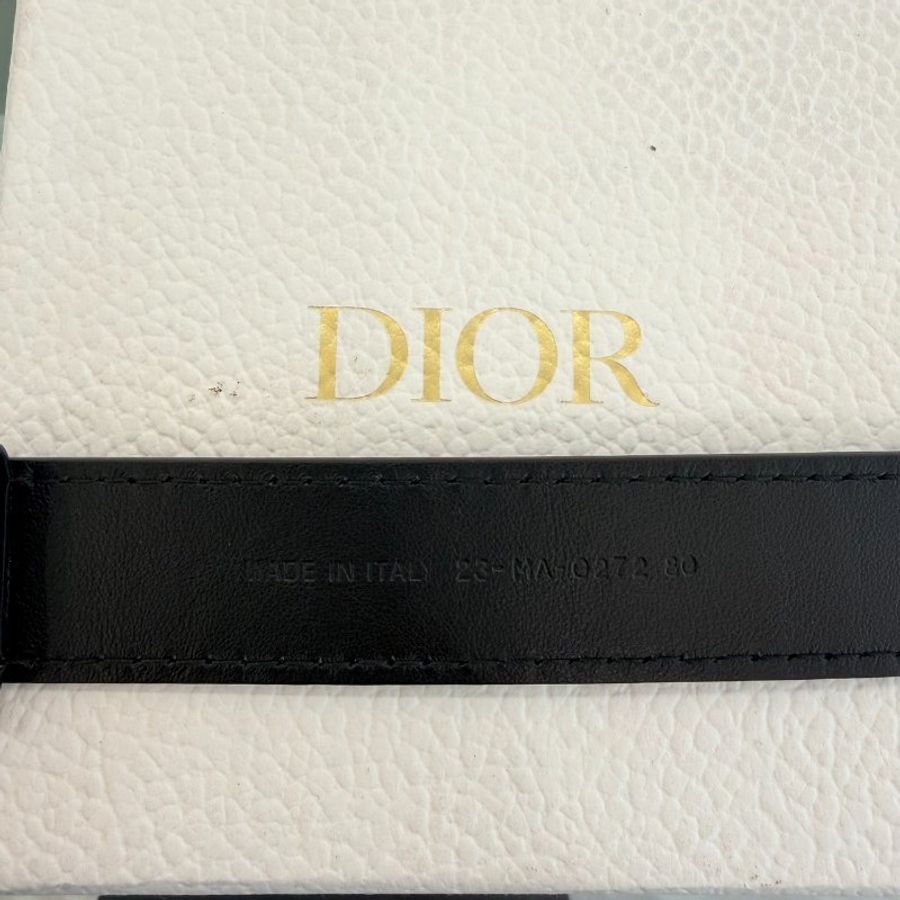 *SHIHNA名牌精品* DIOR d-Fence黑金字母皮帶 女版80cm-2