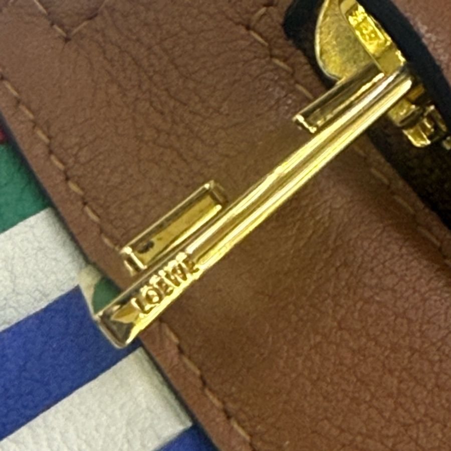 LOEWE T Pouch Fringe Leather Crossbody Bag-2