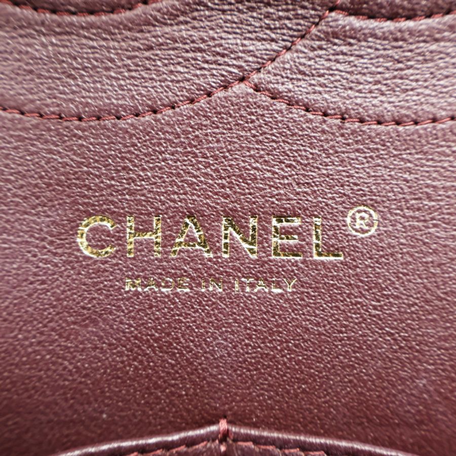 黑色 荔枝紋牛皮 經典大型口蓋包 肩背包 金釦(無卡)【CHANEL 香奈兒】 A58600-3