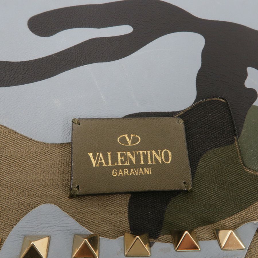 Valentino 牛皮皮革/帆布Pouch手拿包-6