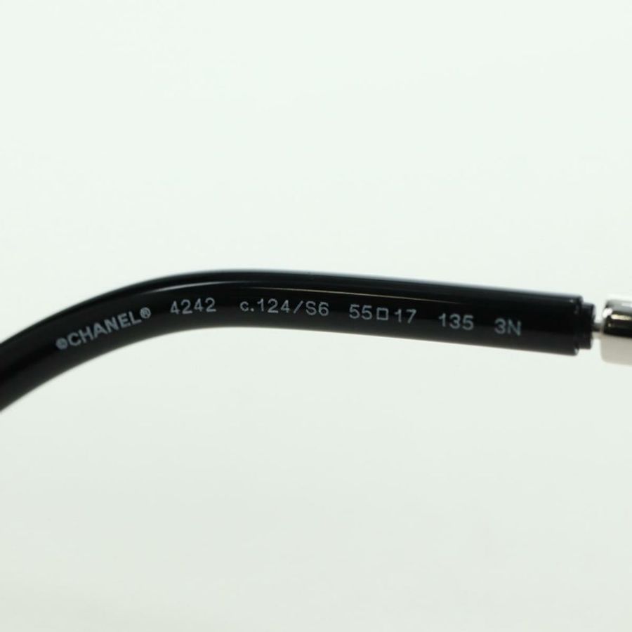 【日本直送】香奈兒 (CHANEL) 太陽眼鏡,金屬銀色,型號 4242 CC,Auth 177100V-26