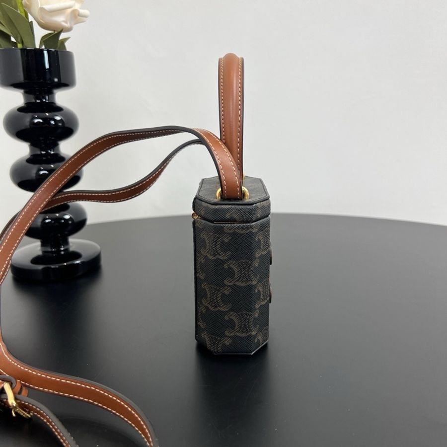 Celine/賽琳 凱旋門老花迷你盒子包 可單肩斜挎 -1