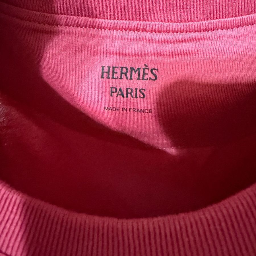 Hermès 刺繡短T-14