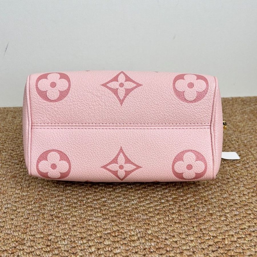 近新品 路易威登/Louis Vuitton Speedy20 漸變草莓牛奶手提斜背包 芯片款-4