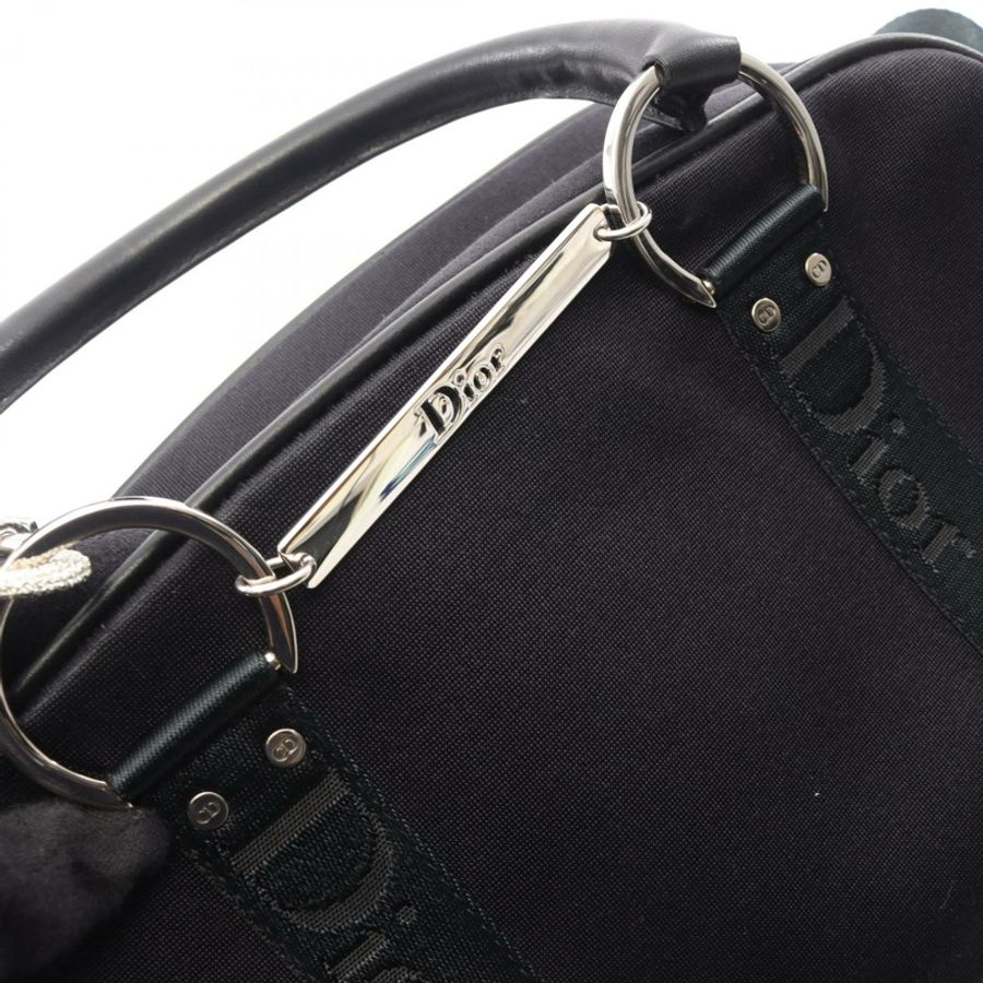 Dior Hardcore Bowling Bag 2WAY 手提包 皮革尼龍帆布 黑色 二手 女士-7
