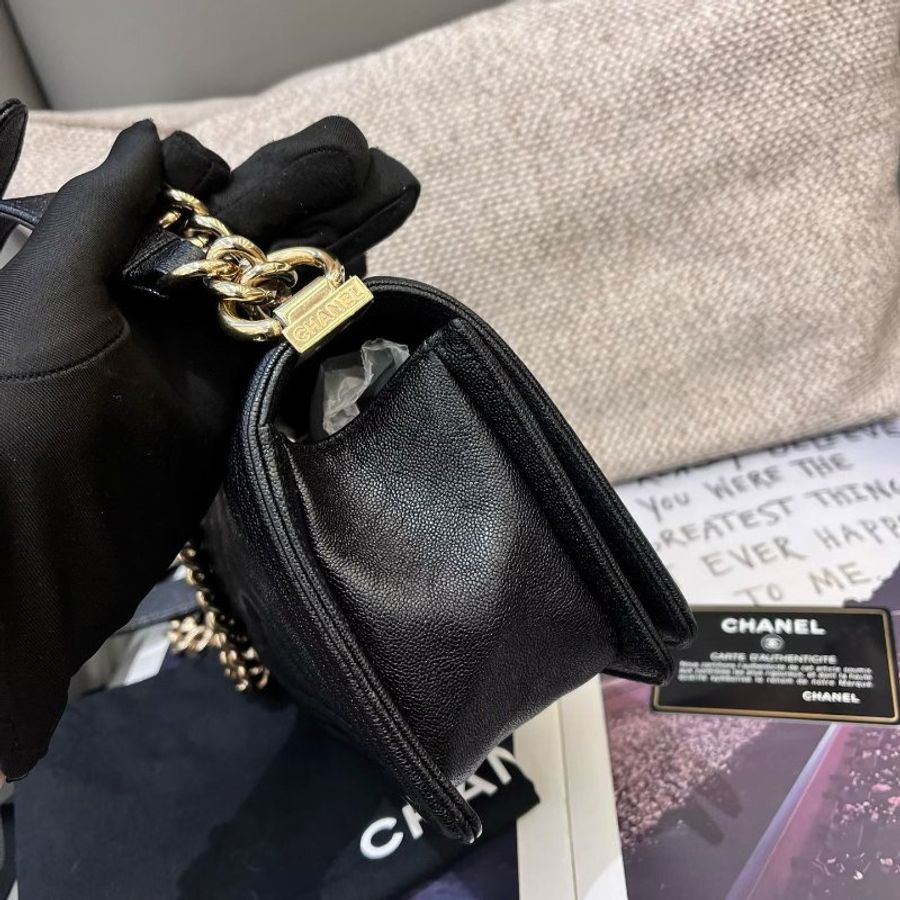 近新品 香奈兒/Chanel LEBOY小號v紋 荔枝紋牛皮-2