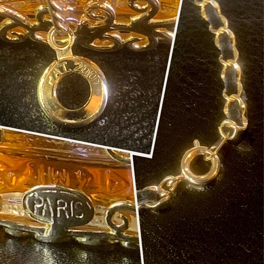 香奈兒中古香水頸鏈 Chanel Vintage N19 Perfume Bottle Necklace (Full set)-4