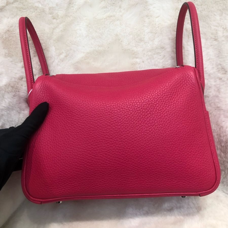 Hermes Lindy 26 銀扣極致粉 D stamp-1