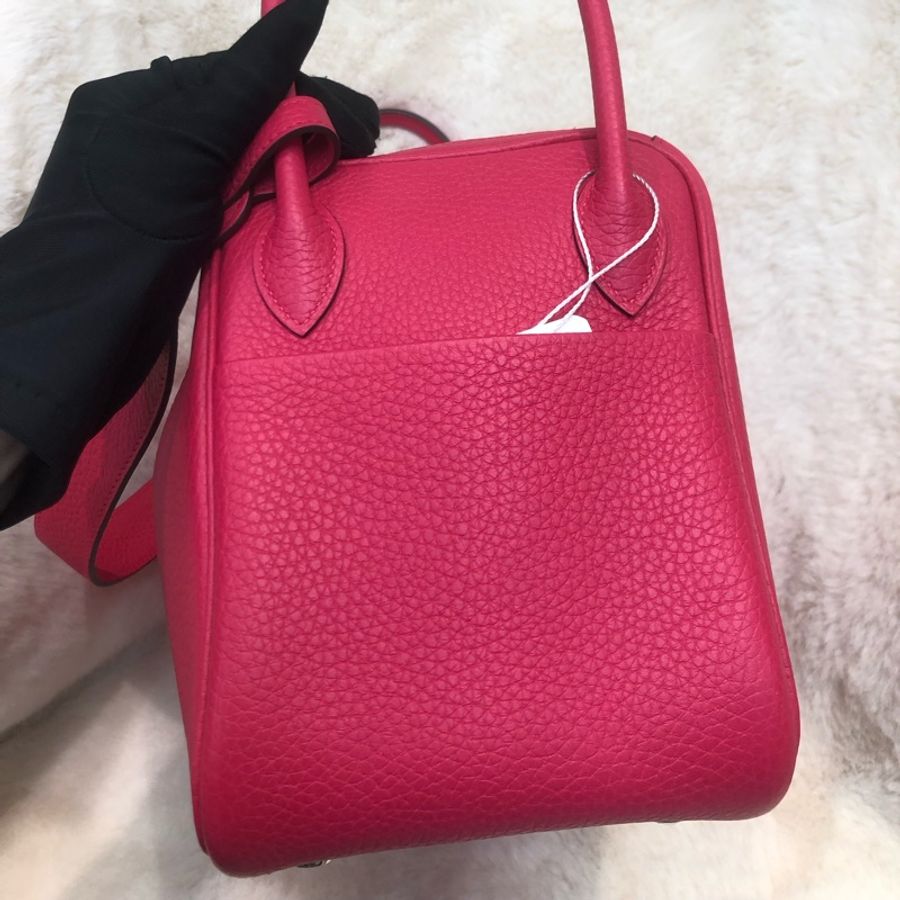Hermes Lindy 26 銀扣極致粉 D stamp-2