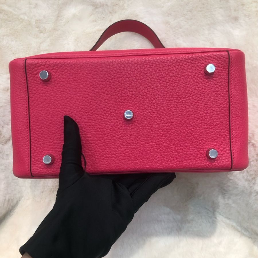 Hermes Lindy 26 銀扣極致粉 D stamp-5