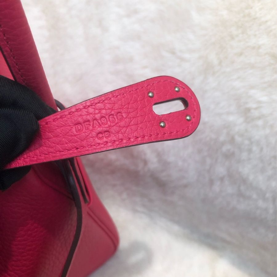 Hermes Lindy 26 銀扣極致粉 D stamp-8